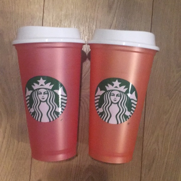 Pair of Starbucks Cups